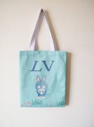 LV 二驴印刷棉布手提袋，